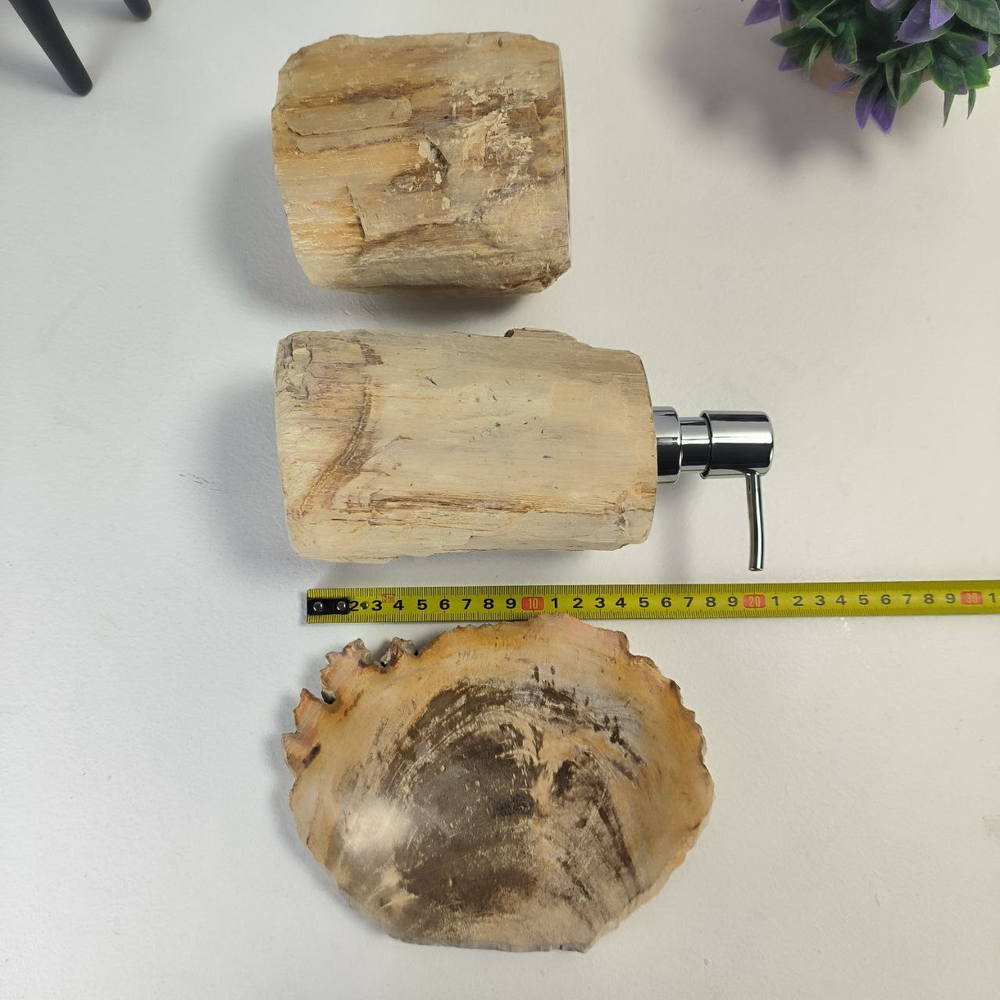 Набор из окаменелого дерева 4 предм Fossil Set NF-63064 поднос 33см*39см