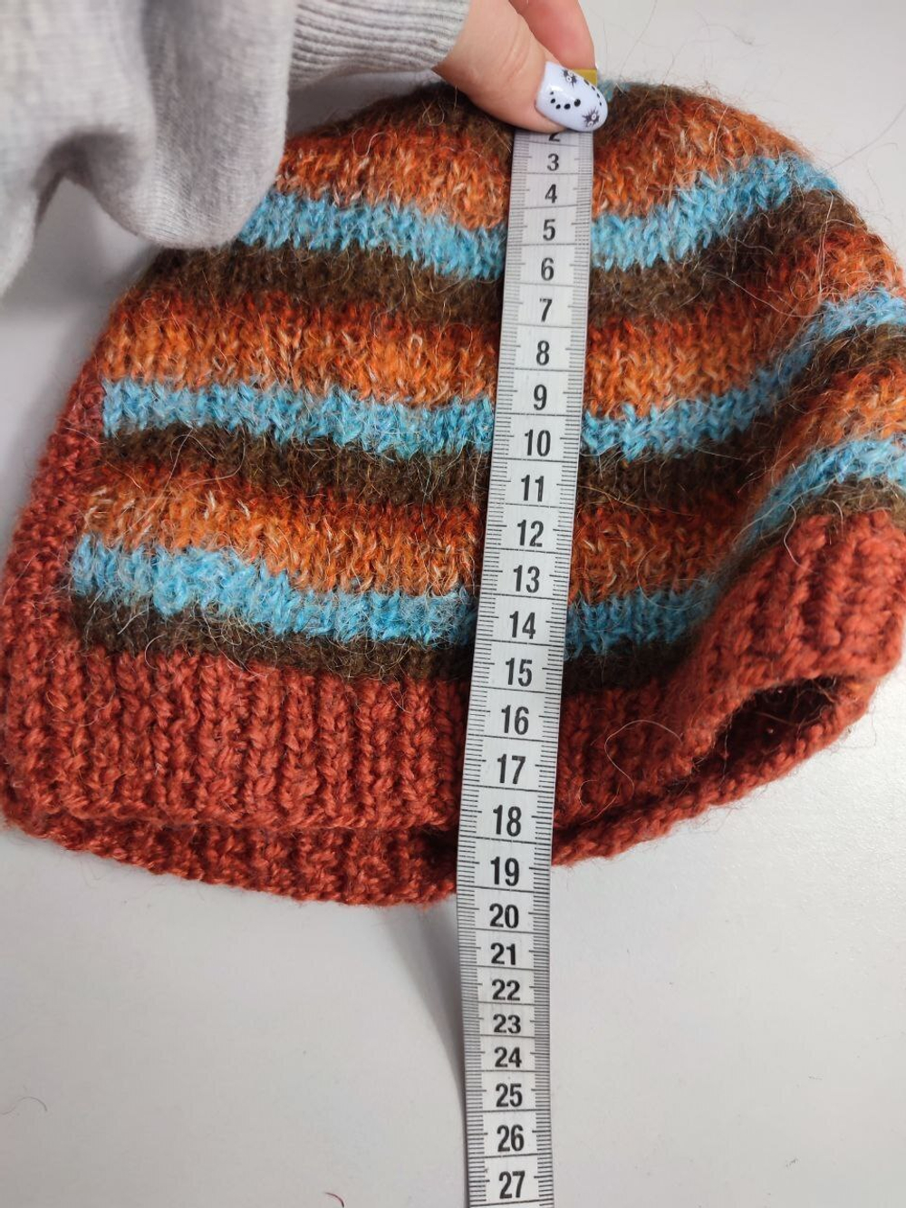 Шапка шерстяная в полоску