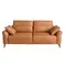 Диван 3-местный из коричневой кожи модель 6208