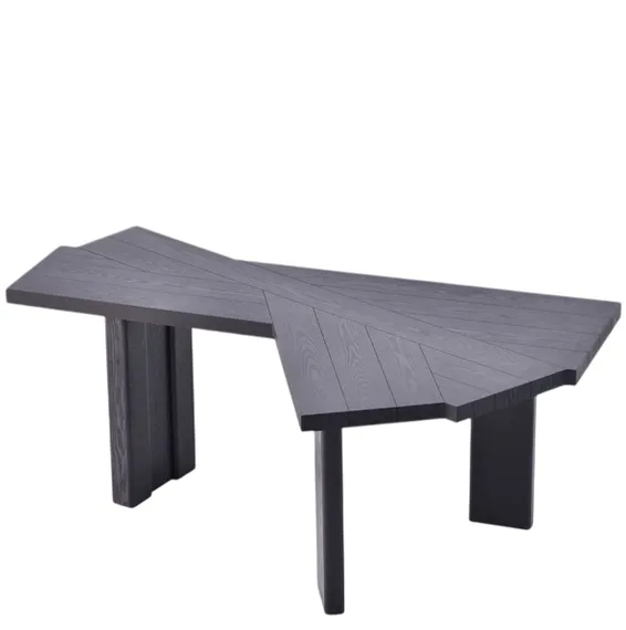 Письменный стол 4618 с ассиметричной столешницей 180х120 см, черный