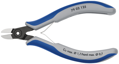 Прецизионные кусачки боковые для электроники чернёные 125 мм 7902125