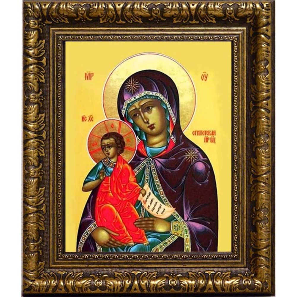 Египетская икона Божьей Матери на холсте.