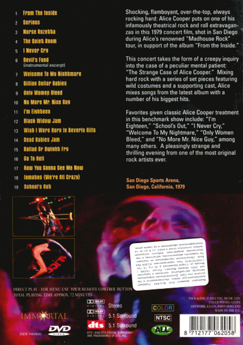 Alice Cooper / Live In San Diego 1979 (DVD)