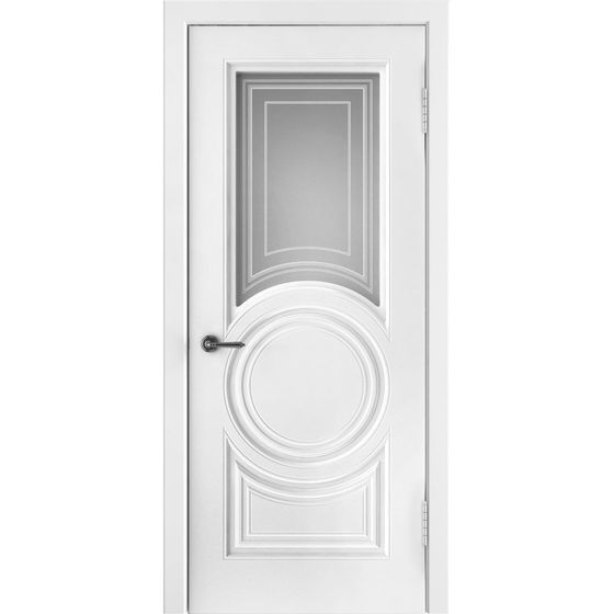 Дверь эмаль Luxor Скин-5 белая остеклённая