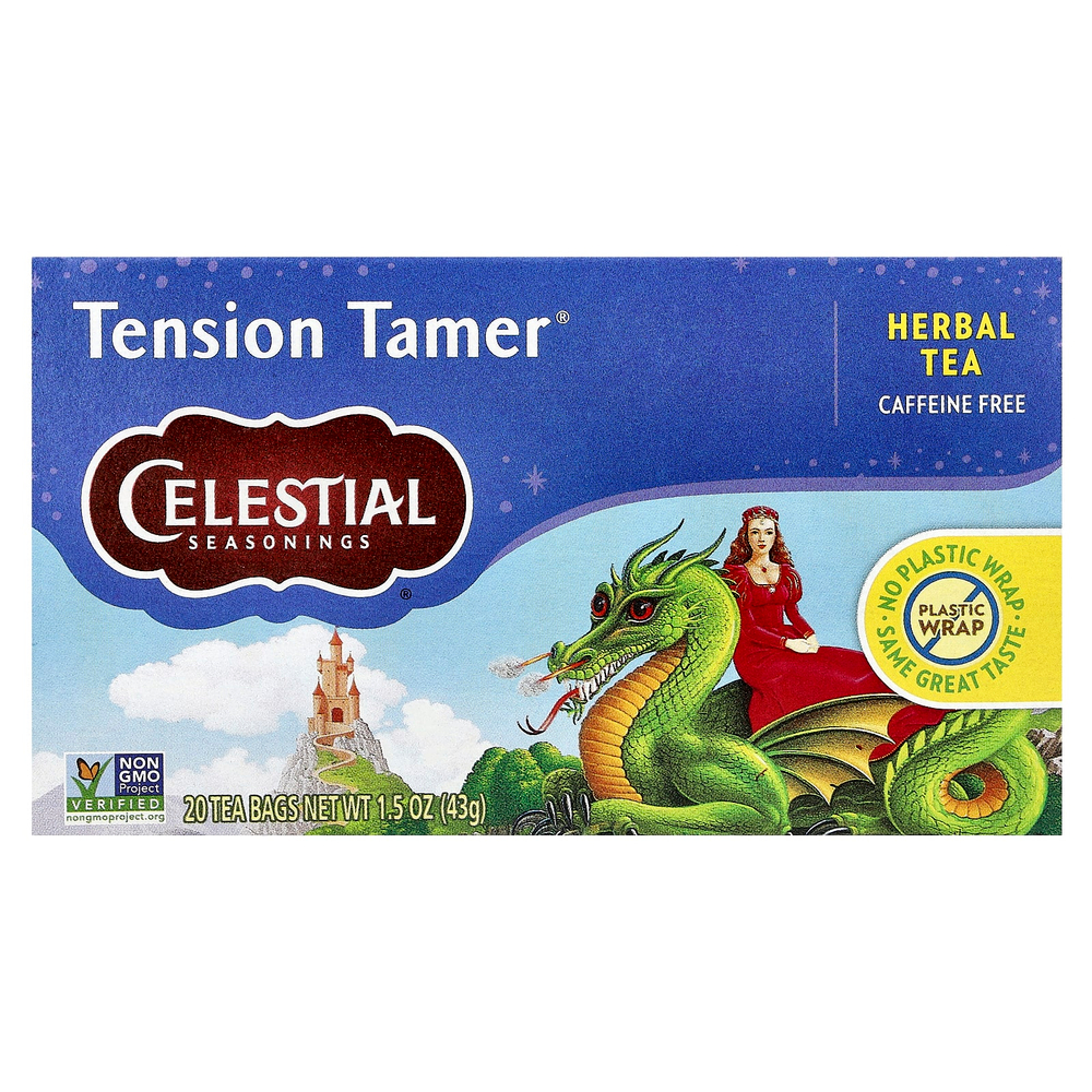 Celestial Seasonings, травяной чай, Tension Tamer®, без кофеина, 20 чайных пакетиков, 43 г (1,5 унции)