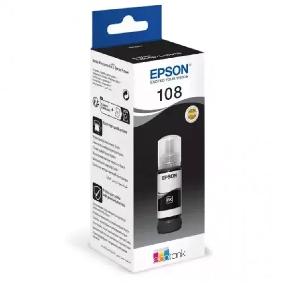 Картридж Epson C13T09C14A 108 EcoTank ink Black