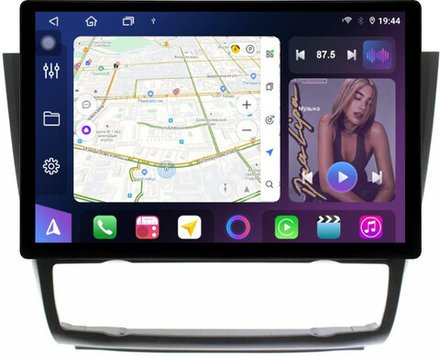 Магнитола для BMW 1 E81, E82, E87 2006-2012 (без штатного монитора, климат) - FarCar BX877 монитор 13" 2K QLED на Android 13, TS10, 6+128, CarPlay, 4G SIM-слот