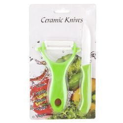 Набор (нож и овощечистка керамические) h=16/13см.(2 вида) (упаковка с хедером)