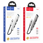 ХАБ 4-в-1 HB26 4 in 1 adapter(Type-C to USB3.0+USB2.0*3)