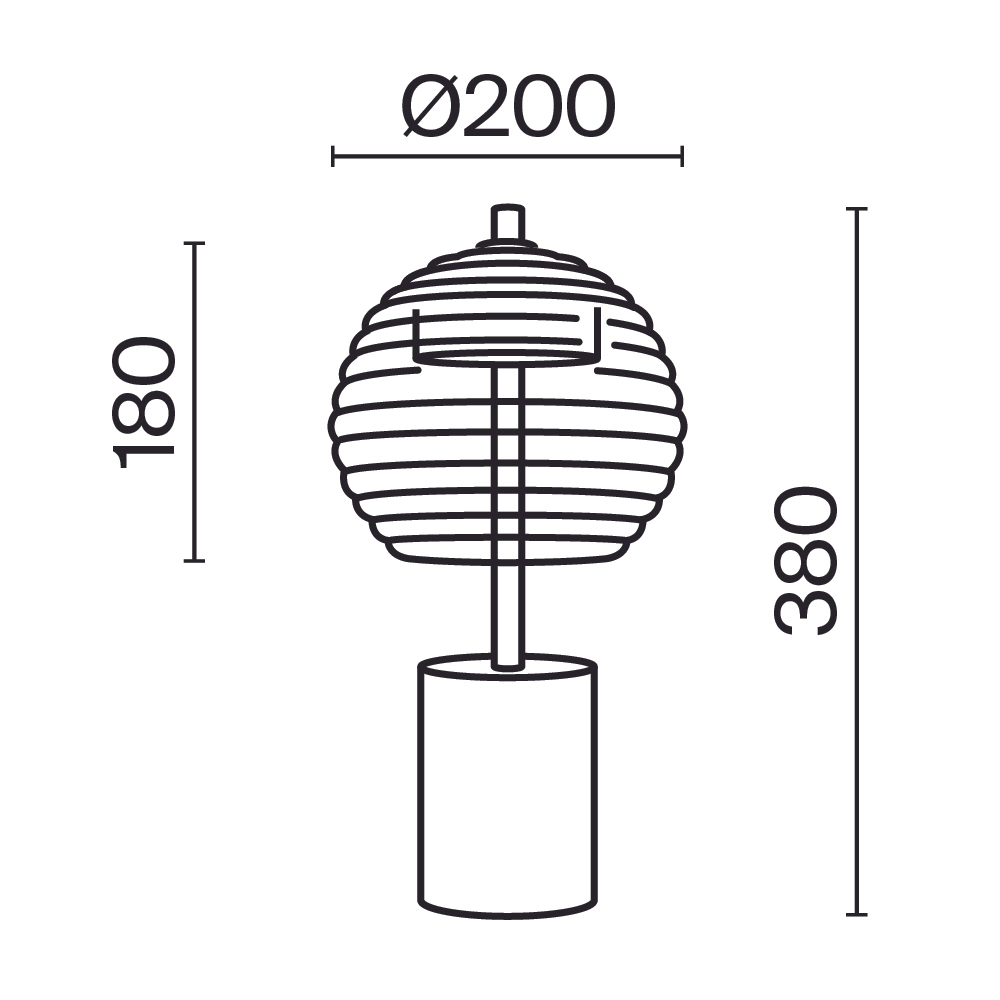 Настольный светильник Maytoni P060TL-L12BK