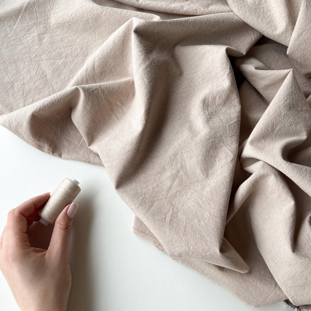 Вареный хлопок 250см. Бежевый