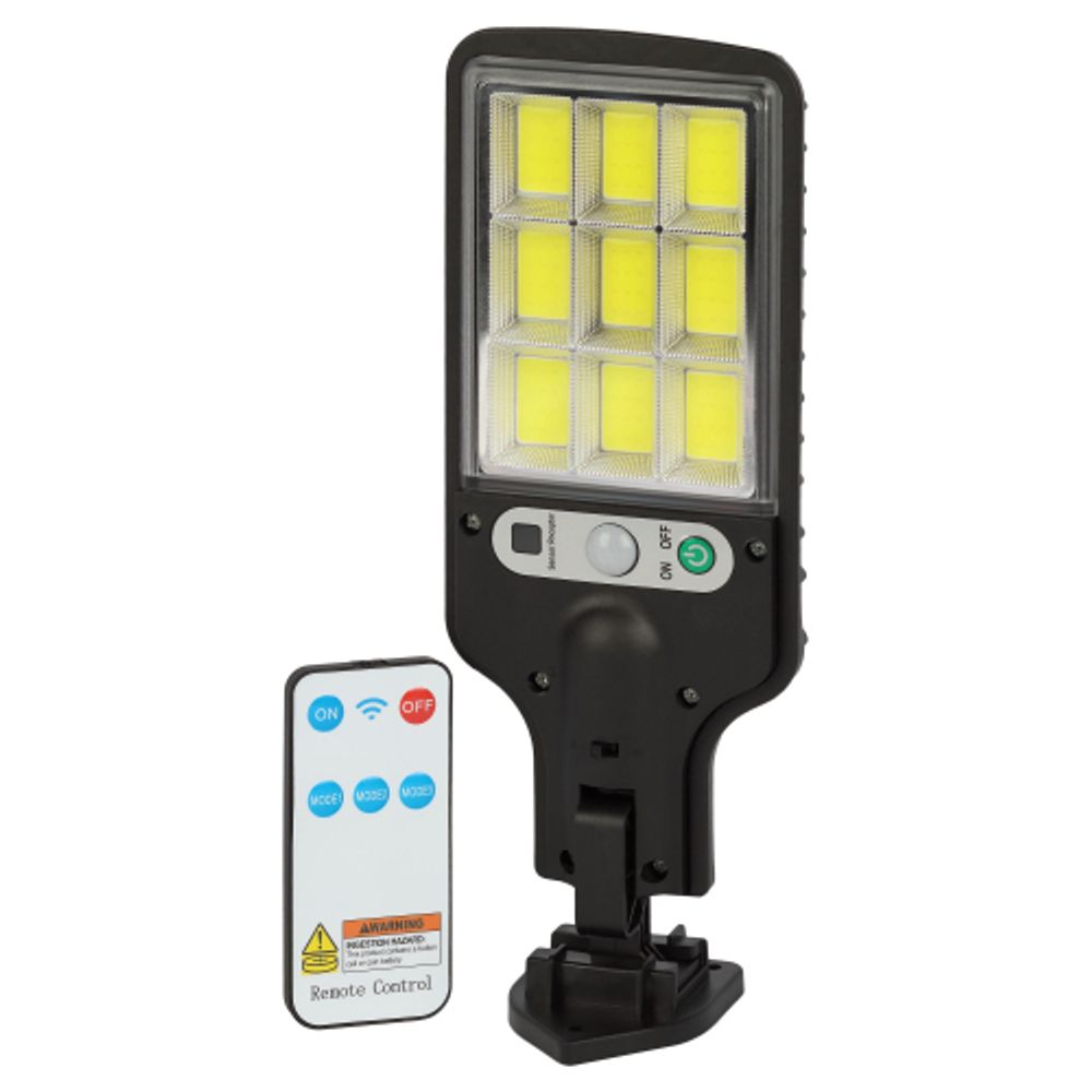 Светильник уличный ЭРА ERAKCS25-02 на солнечной батарее 10Вт 300 Лм 5000К 100 LED COB с датчиком движения ПДУ IP44 | Садовые фасадные светильники