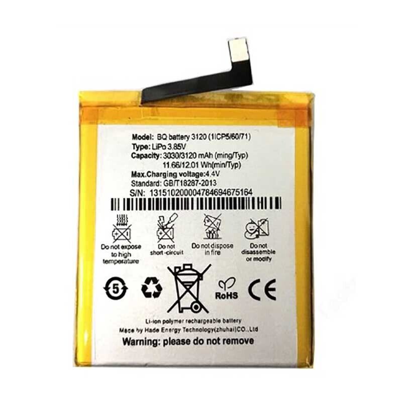 Аккумулятор для  BQ  Aquaris M5 3120 mAh