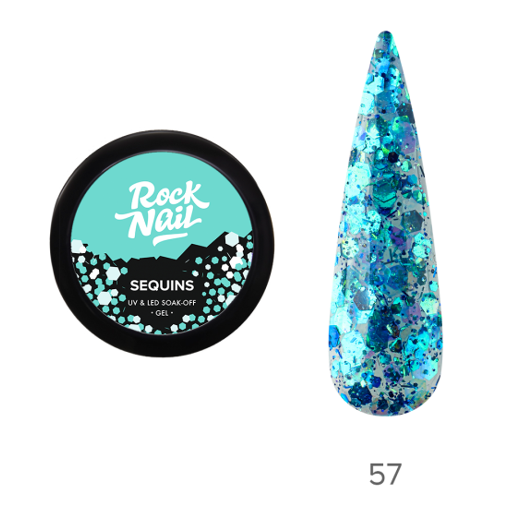 Гель-краски RockNail Sequins 57 Lip Topper