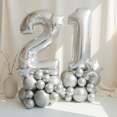 Стойка "Серебро с цифрой"