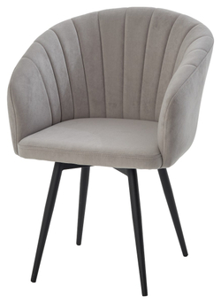 Стул МИШЕЛЬ 360 град. поворот. B22 Серый, велюр / черный каркас, М-City