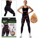 Бриджи для похудения «Sport style», размер M, Черный/розовый