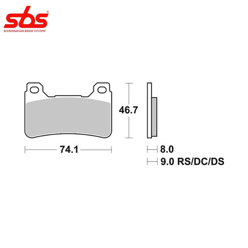 SBS 809DS-2 тормозные колодки передние
