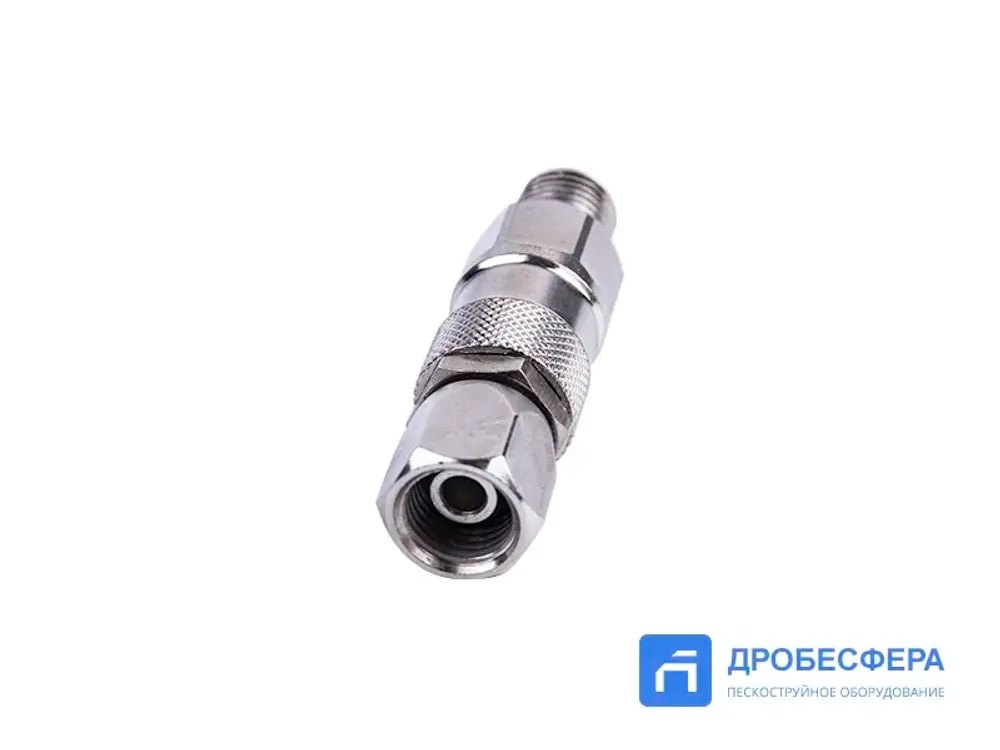 Вертлюг для окрасочного пистолета 1/4" гайка х 1/4" штуцер длинный