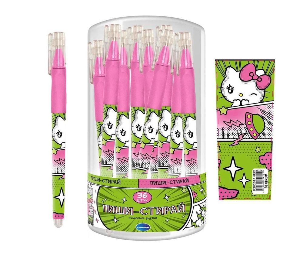 Ручка гель пиши-стирай 0,5мм. &quot;Hello Kitty&quot; синяя (Центрум)