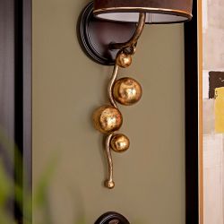 Бра настенный светильник Heri Каштан с абажуром Терра Шоколад