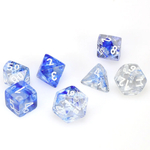 Chessex 7-dice set Nebula Dark Blue / White
