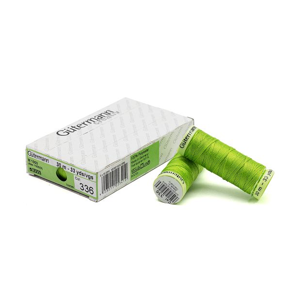 Нитки отделочные Gutermann Top Stitch 30 (30 метров), 5 кат. | 336 лаймовый