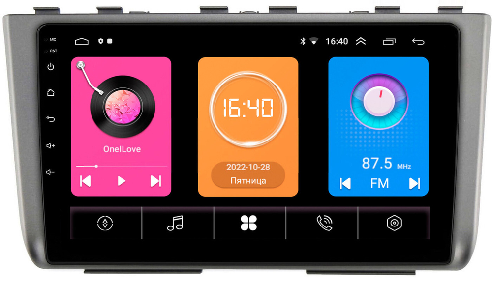 Магнитола для Hyundai Creta 2 2021-2022, Solaris HC 2024+ - OEM GT10-HY247T на Android 10, 2Гб-16Гб