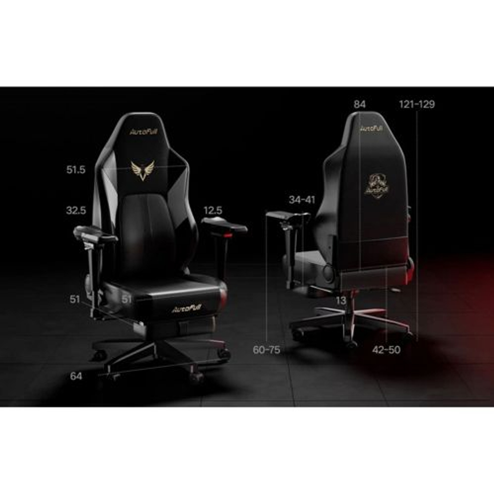 Премиум игровое кресло Autofull серия 6 PRO, AFM602WMS, поддержка ног/подогрев/обдув, Белый
