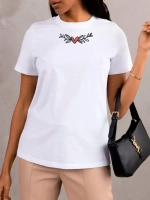 Футболка больших размеров с принтом сердечко