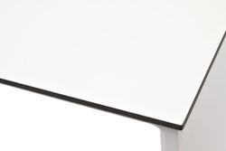 "Малага" обеденный стол из HPL 90х90см, цвет молочный, каркас белый