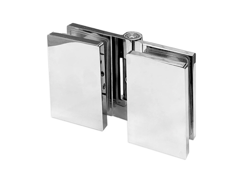 Душевая петля гармошка стекло-стекло в стиле лофт, хром