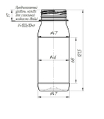 Бутылка ПЭТ 150 мл. "Микс" (100шт.)+крышка черная d 38