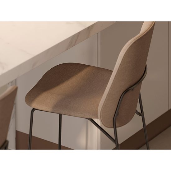 Стул барный niels, рогожка, темно-коричневый