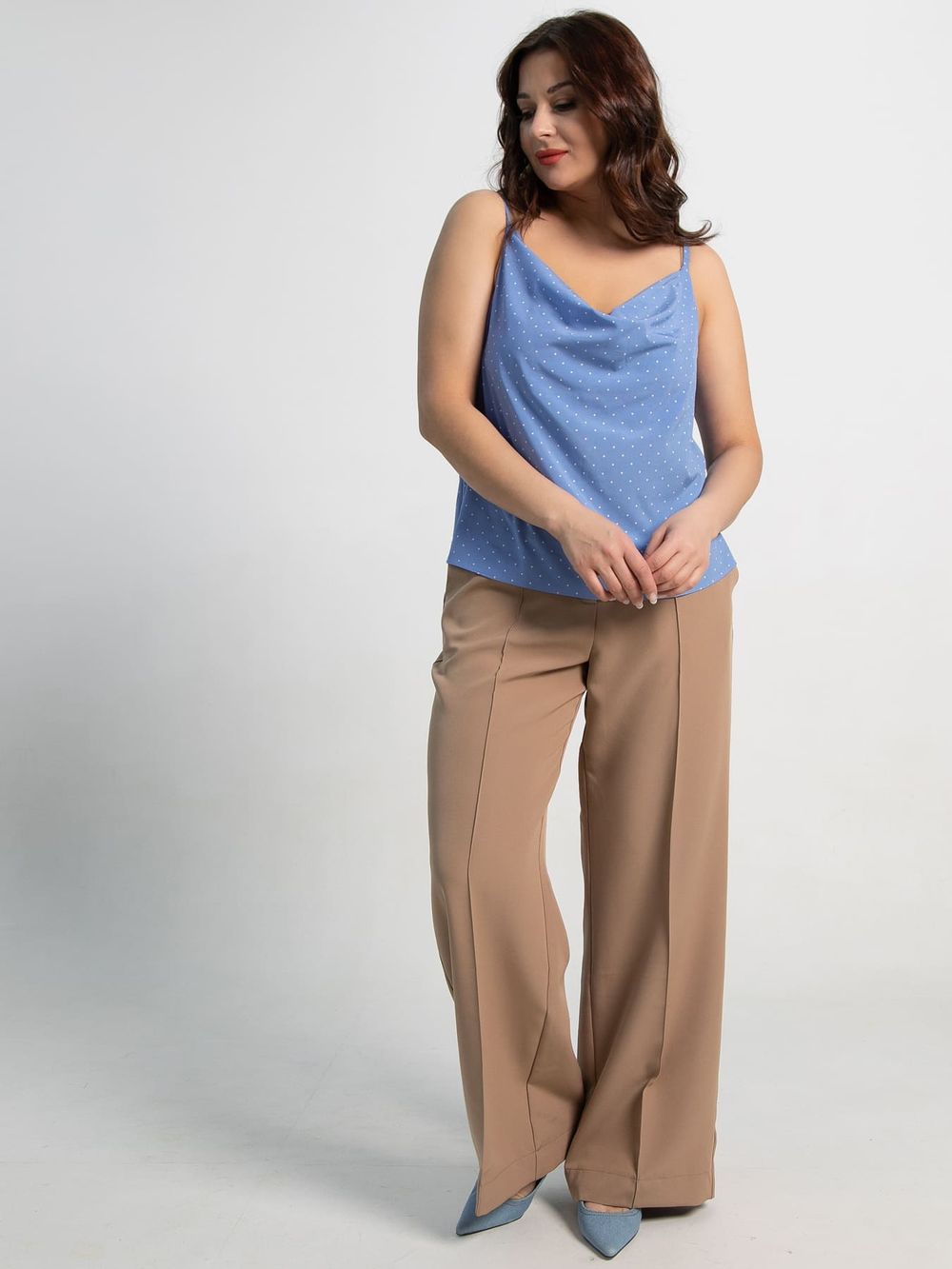 Топ Легкий штрих (голубой/горох) Б15569-34М LT Collection