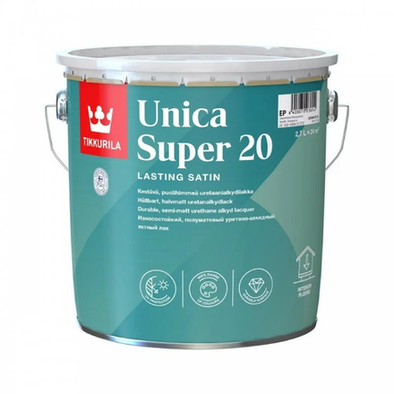 Лак полуматовый Tikkurila Unica super-20 (2,7л)