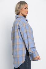 Рубашка Дэлли (бежево-голубая) Б15107-7М LT Collection