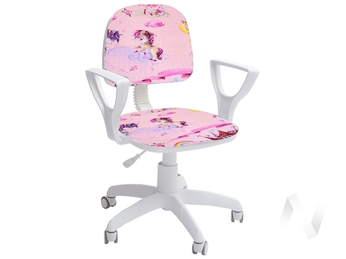 Кресло Форум 2 (пластик белый/ткань Детская принцесса бежевая)