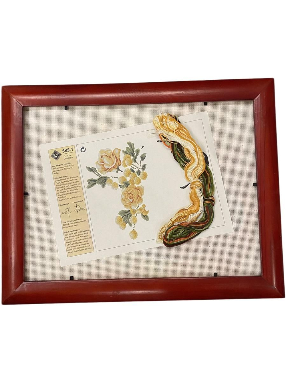 Набор для вышивания 40х50см набивная Канва Аида, рамка-дерево (Германия) с напечатанным рисунком , мулине, игла, инструкция