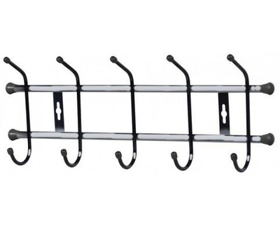 Вешалка настенная Крючки для одежды в прихожую и кухню металлические Nika серый матовый АРТ ВН5/МС