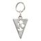 Треугольник с цветком - подвеска на серьги из серебра 925 пробы, вид 1