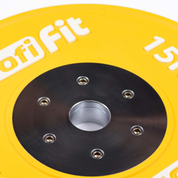 Диск профессиональный обрезиненный HARD цветной D51 мм PROFI-FIT 15 кг