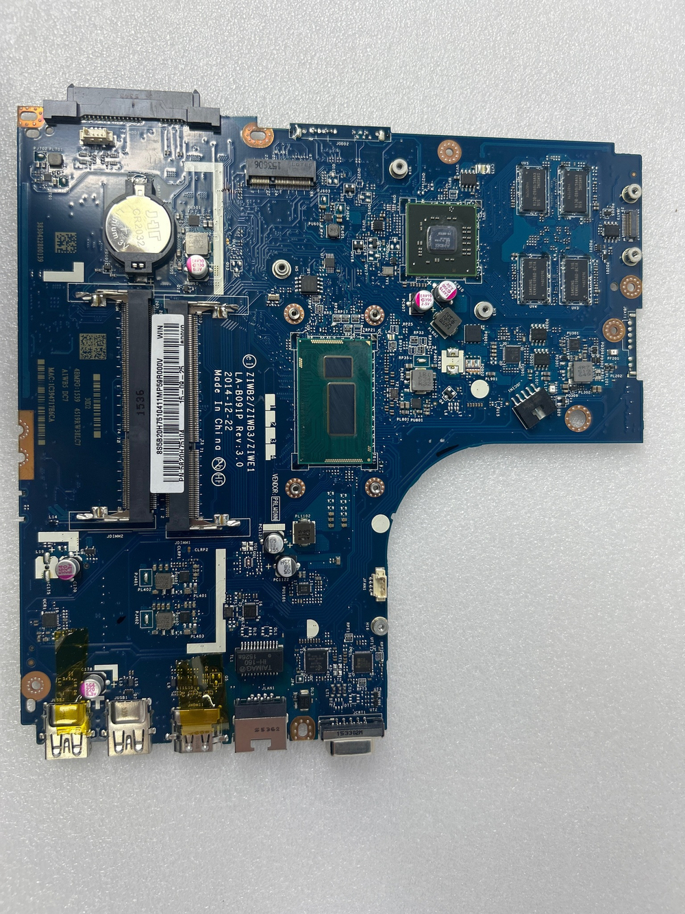 Материнская плата для ноутбука Lenovo B50-80 LA-B091P W8S Intel core I3-4005 Radeon R5 M330 2G FPDC (5B20H75104), оригинал