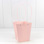 Пакет подарочный 20х17х12 Ваза для цветов (Розовый)