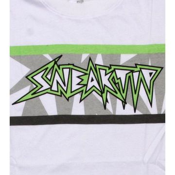 Футболка Sneaktip Edges белая с зеленым