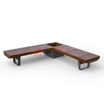 Лавка Rail Road 02 угловая с вазоном