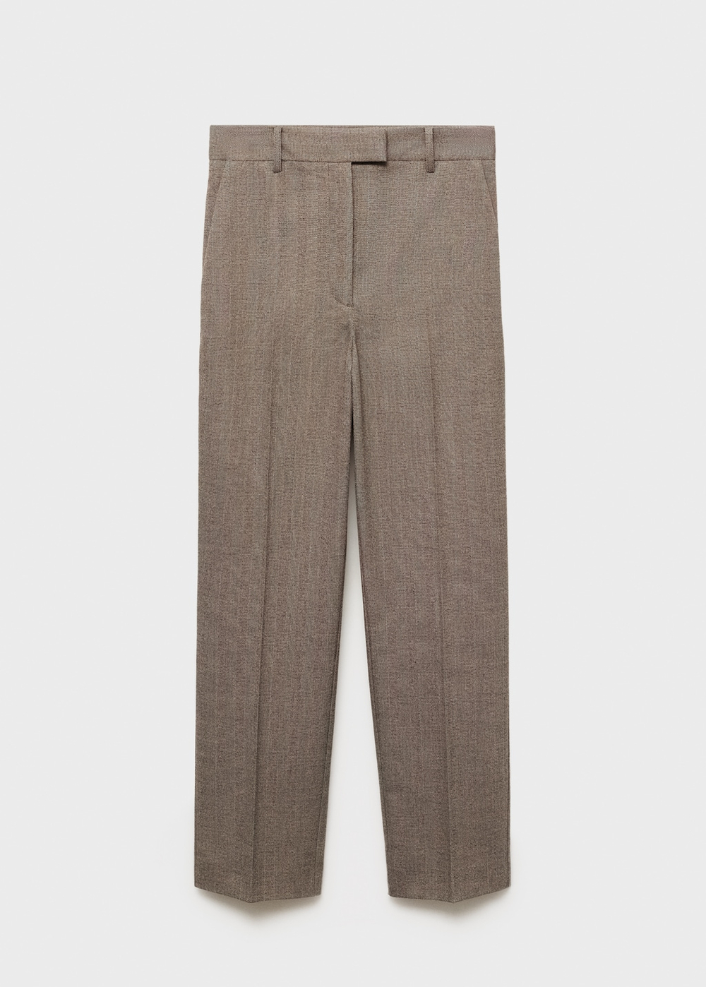 Брюки зауженного укороченного кроя в тонкую полоску