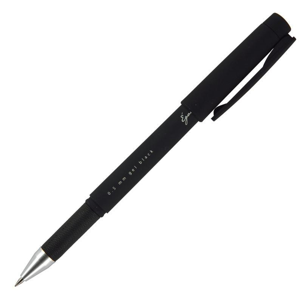 Ручка гелевая Bruno Visconti "Egoiste Black" черная, 0,5мм, корпус soft touch
