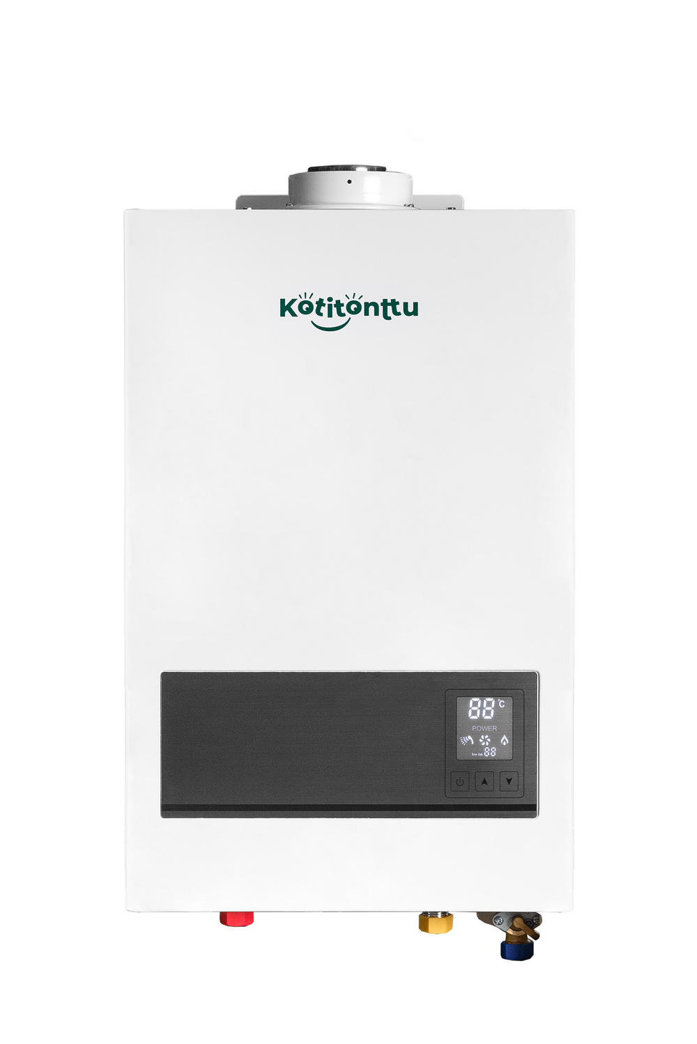 Газовая турбированная колонка Kotitonttu Suari S12FT (полное турбо 24 кВт) для частного дома
