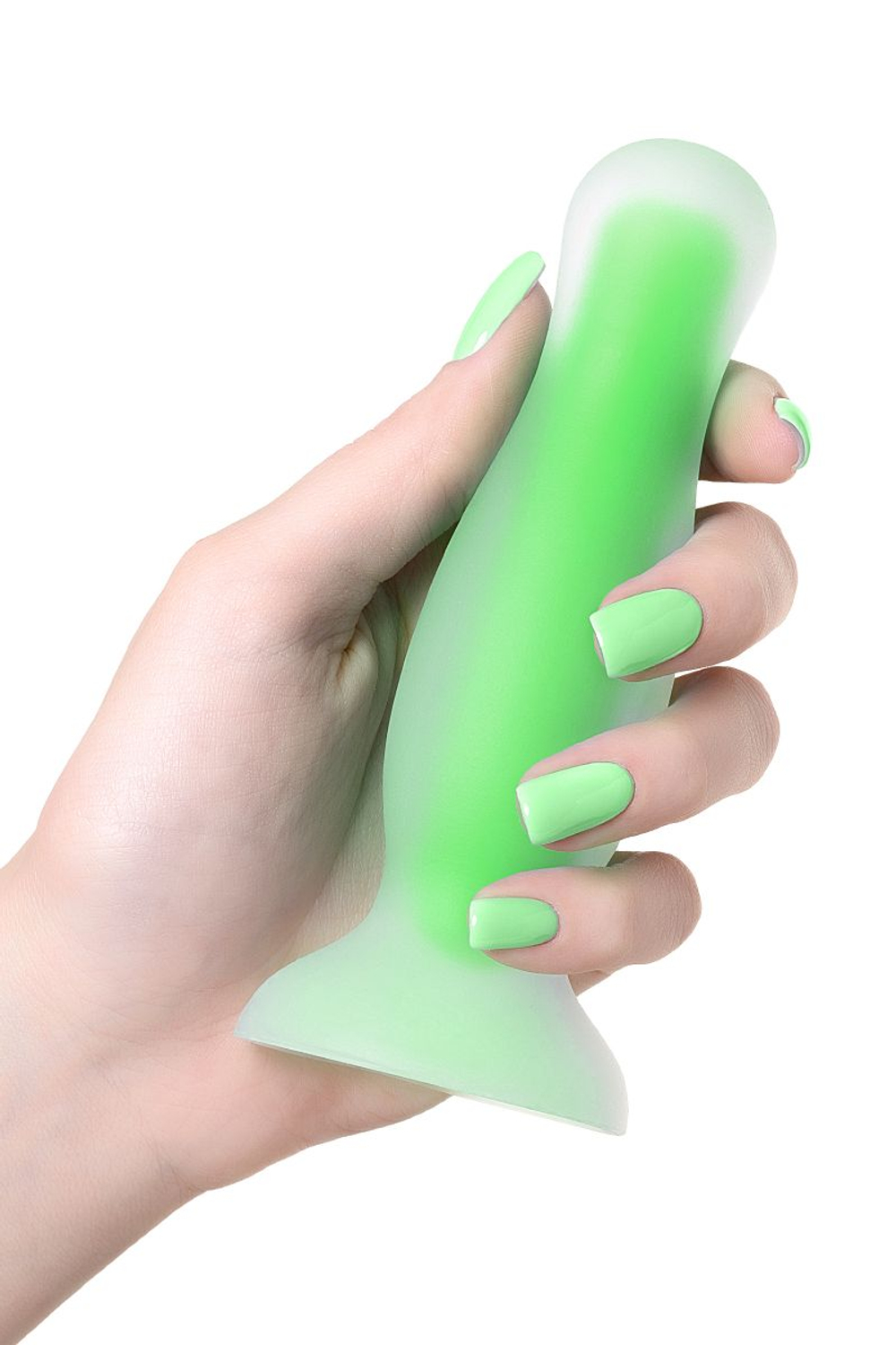 Зеленая, светящаяся в темноте анальная втулка Mortimer Glow - 12,5 см. (Цвет: зеленый)